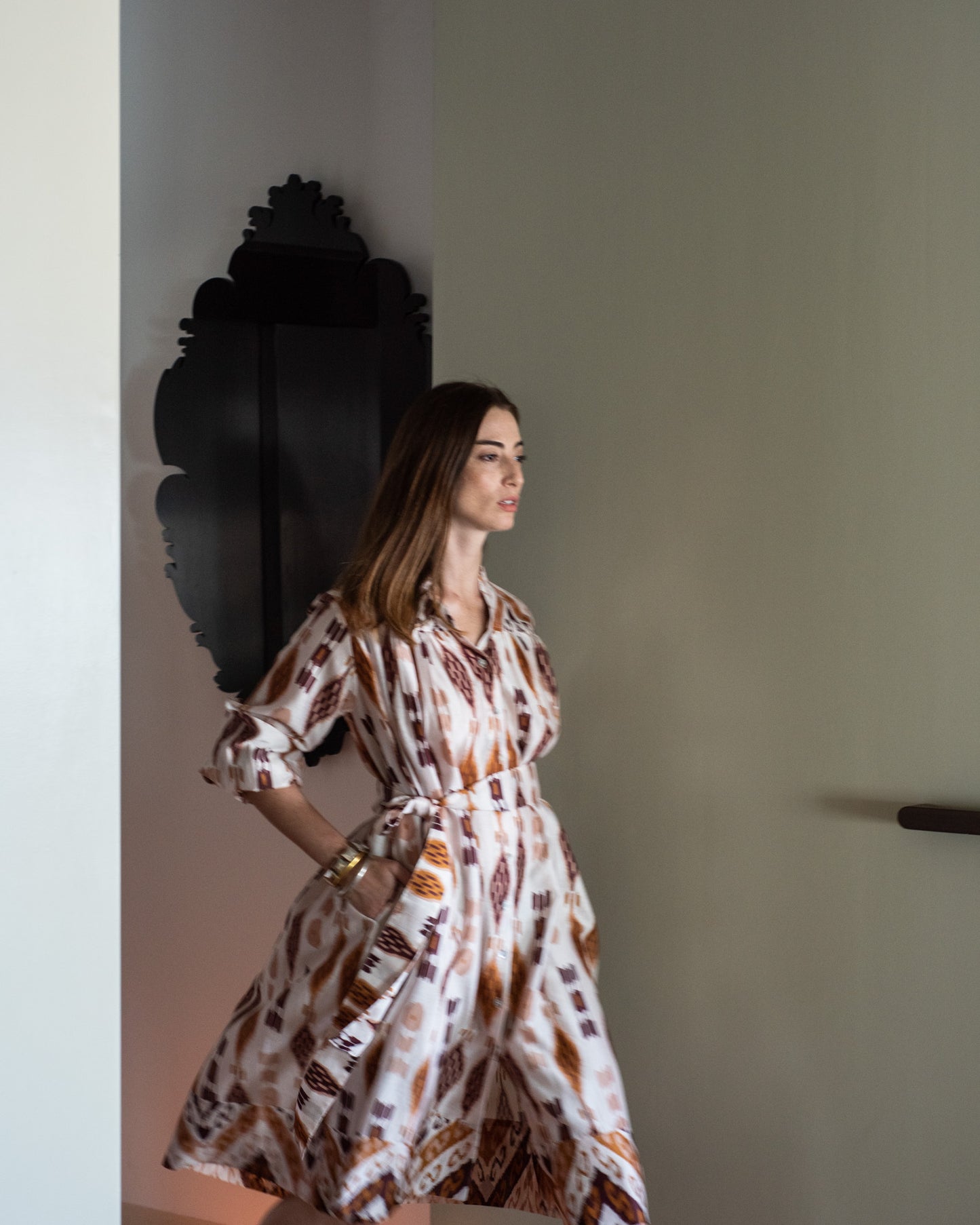 Vestido Benaras Chanderi Silk