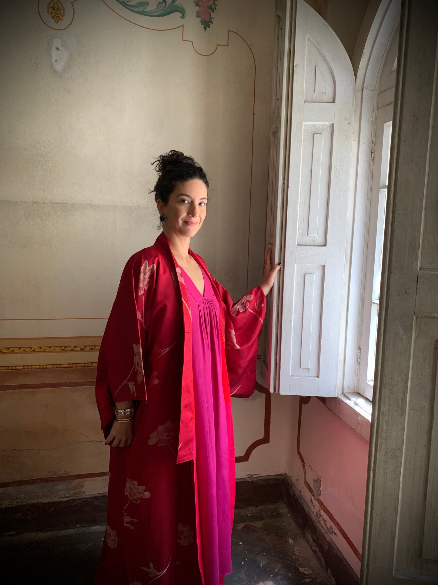Kimono VINTAGE Japonês seda