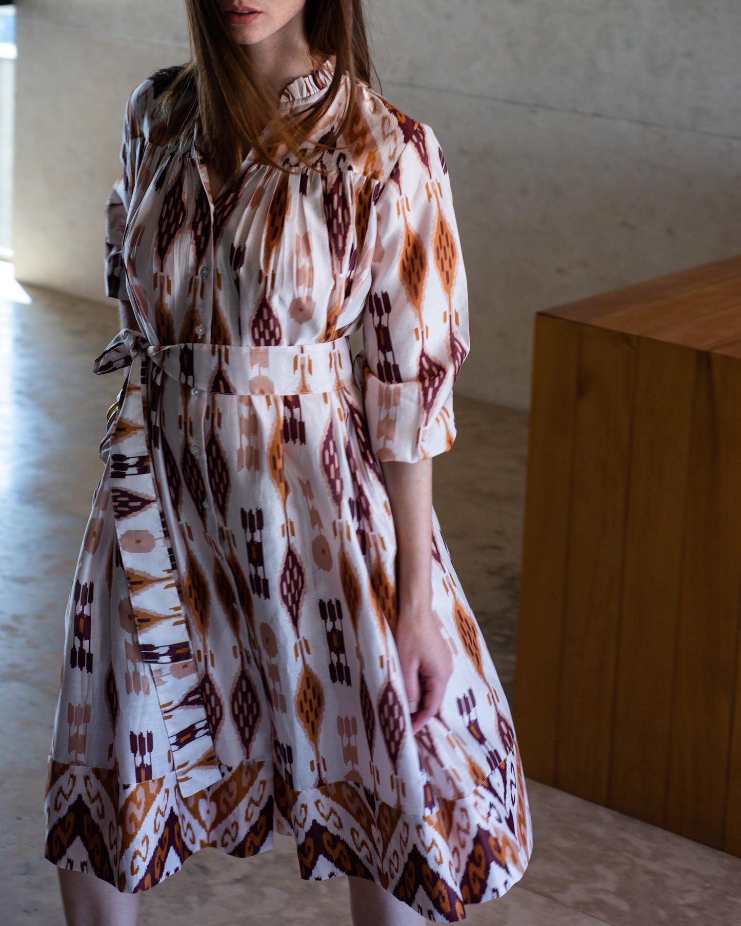 Vestido Benaras Chanderi Silk
