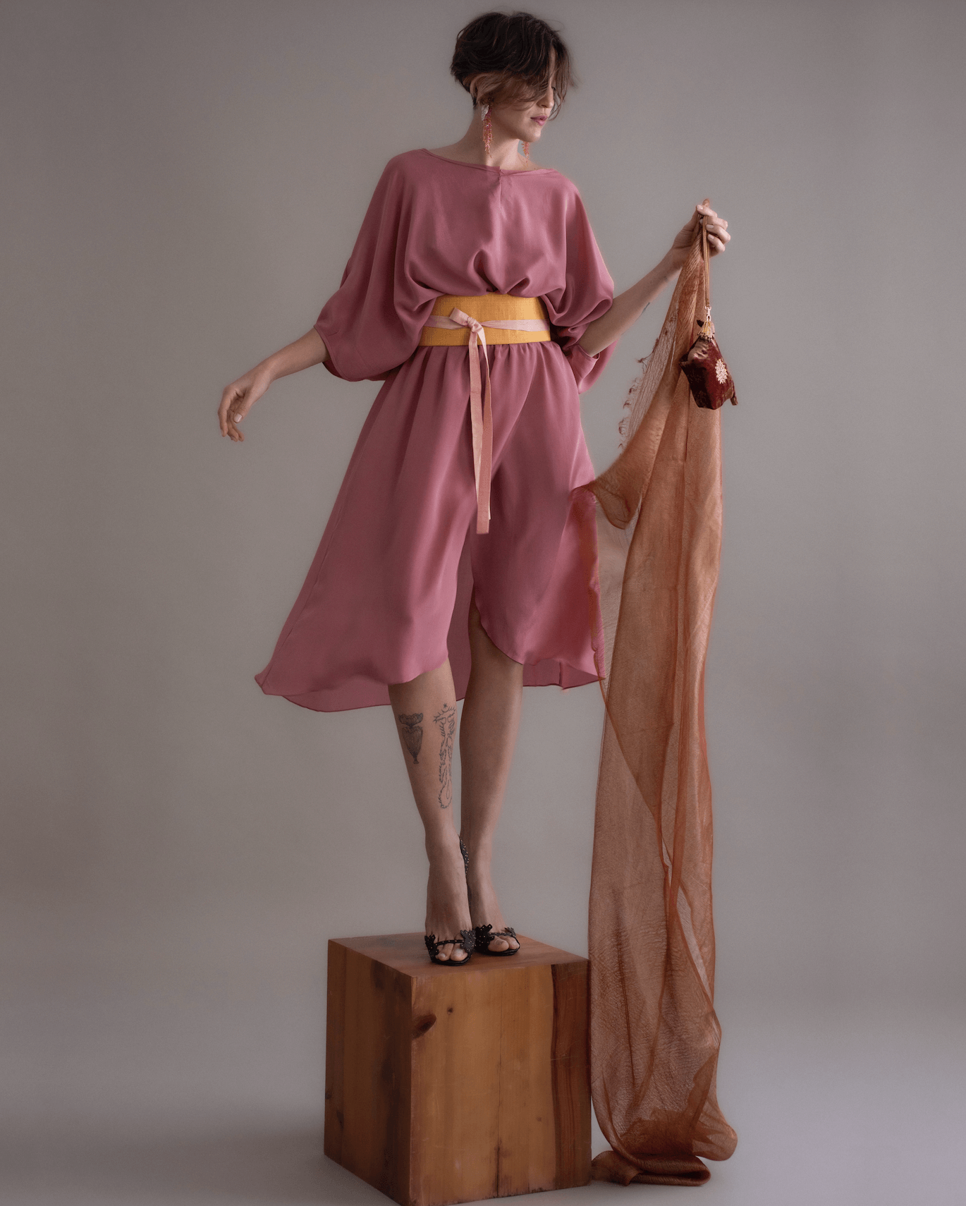 Vestido AMALFI Seda rosé