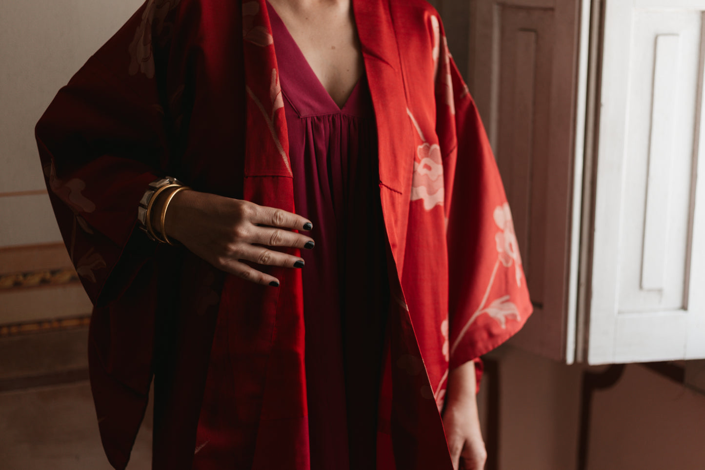 Kimono VINTAGE Japonês seda