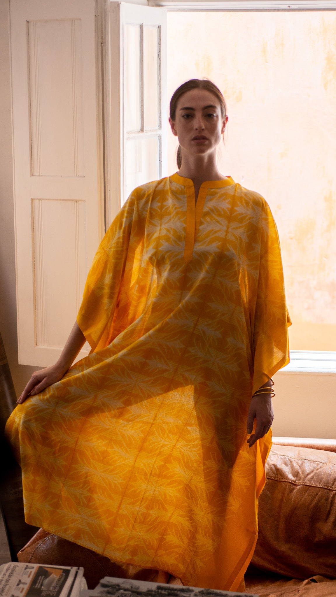 Kaftan EL FENN shibori amarelo