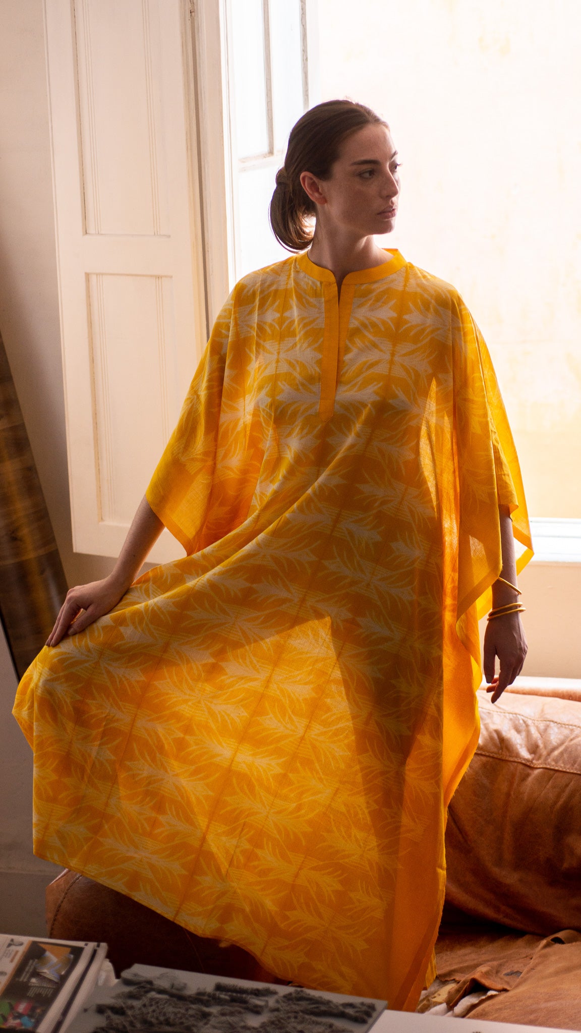 Kaftan EL FENN shibori amarelo
