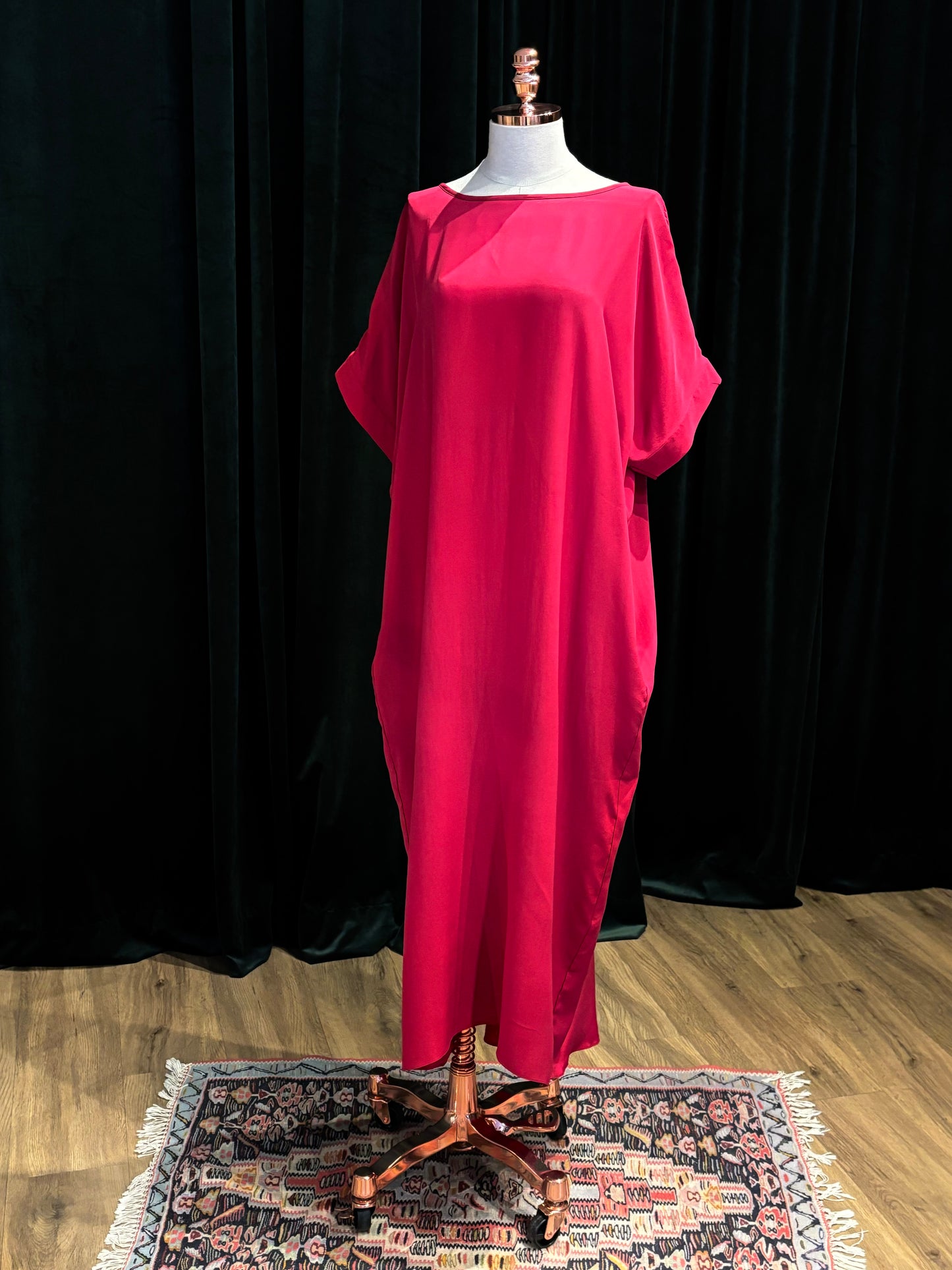 Vestido LaPlage seda cereja