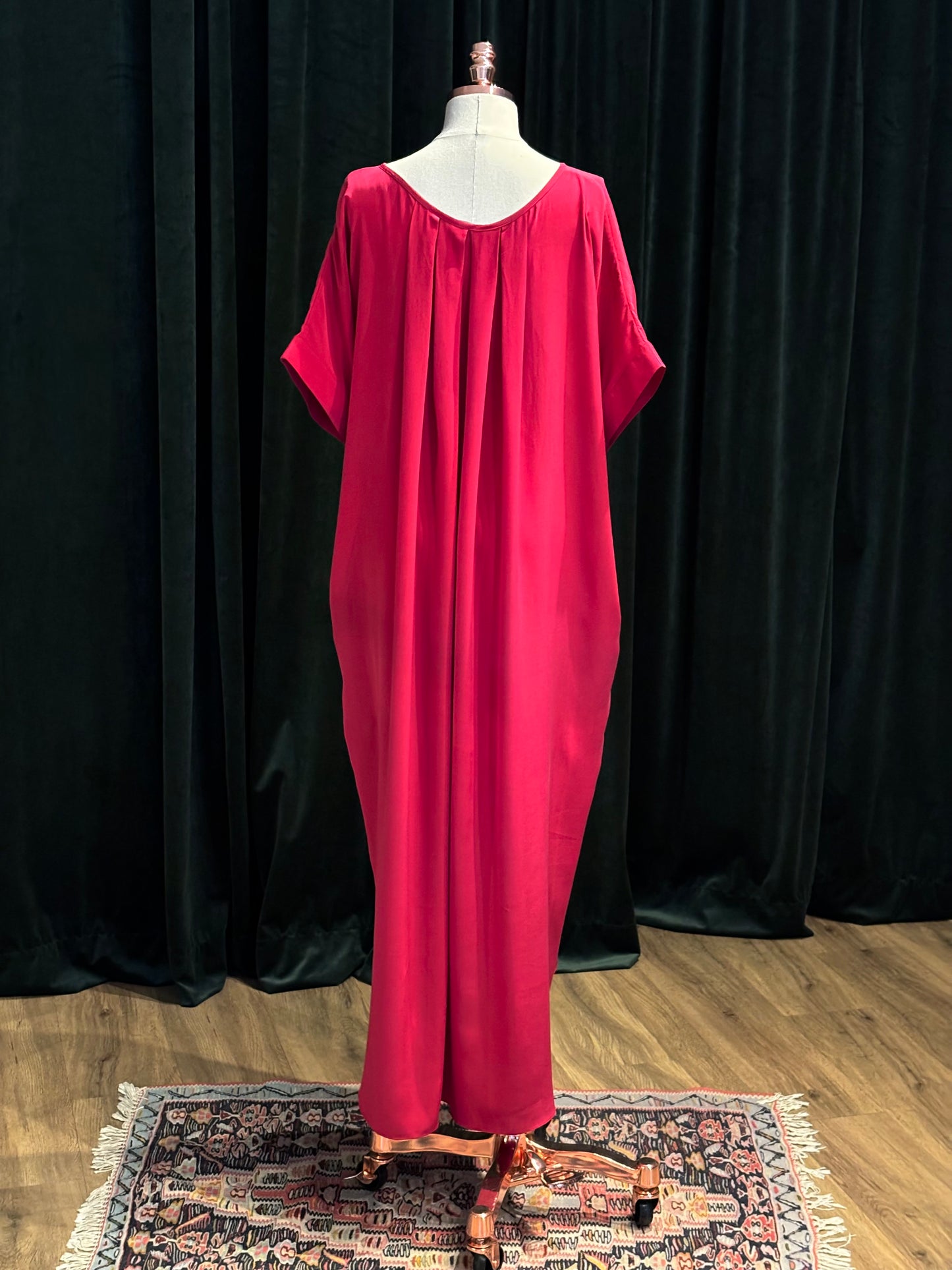 Vestido LaPlage seda cereja