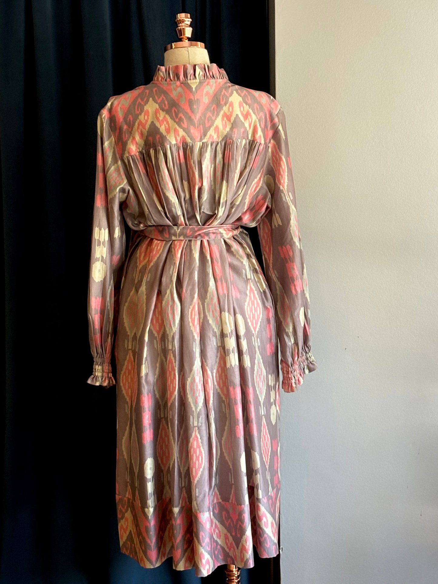 Vestido BENARAS chanderi silk blush
