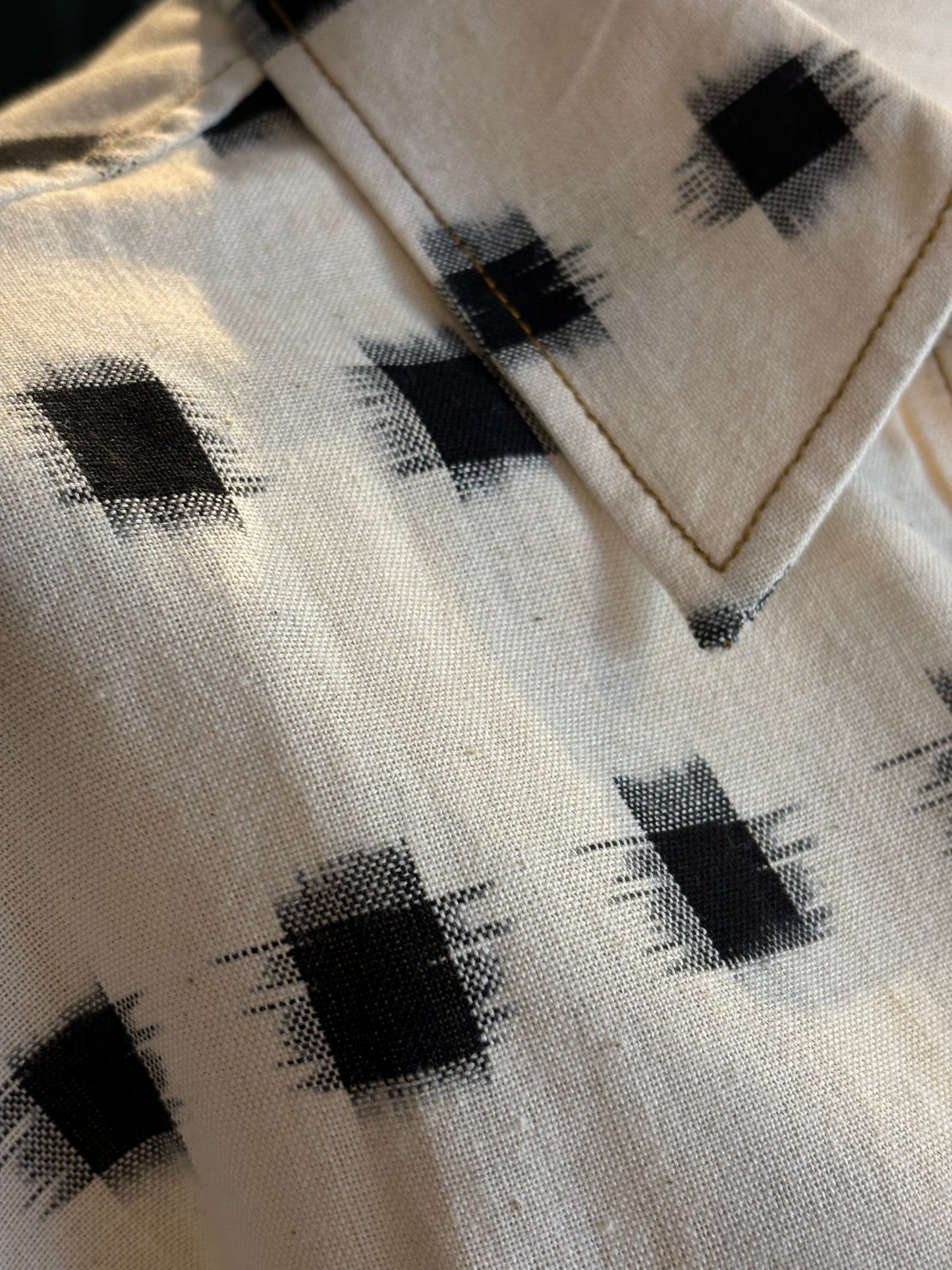 Summer Jacket Ikat branco/preto