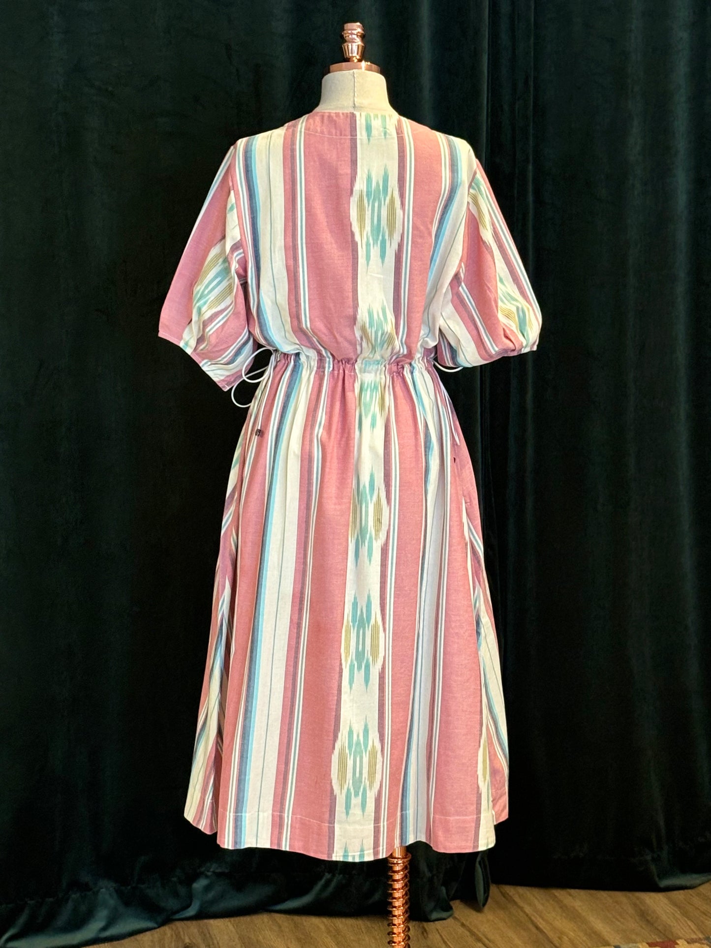 Vestido OSTUNI ikat stripes blush