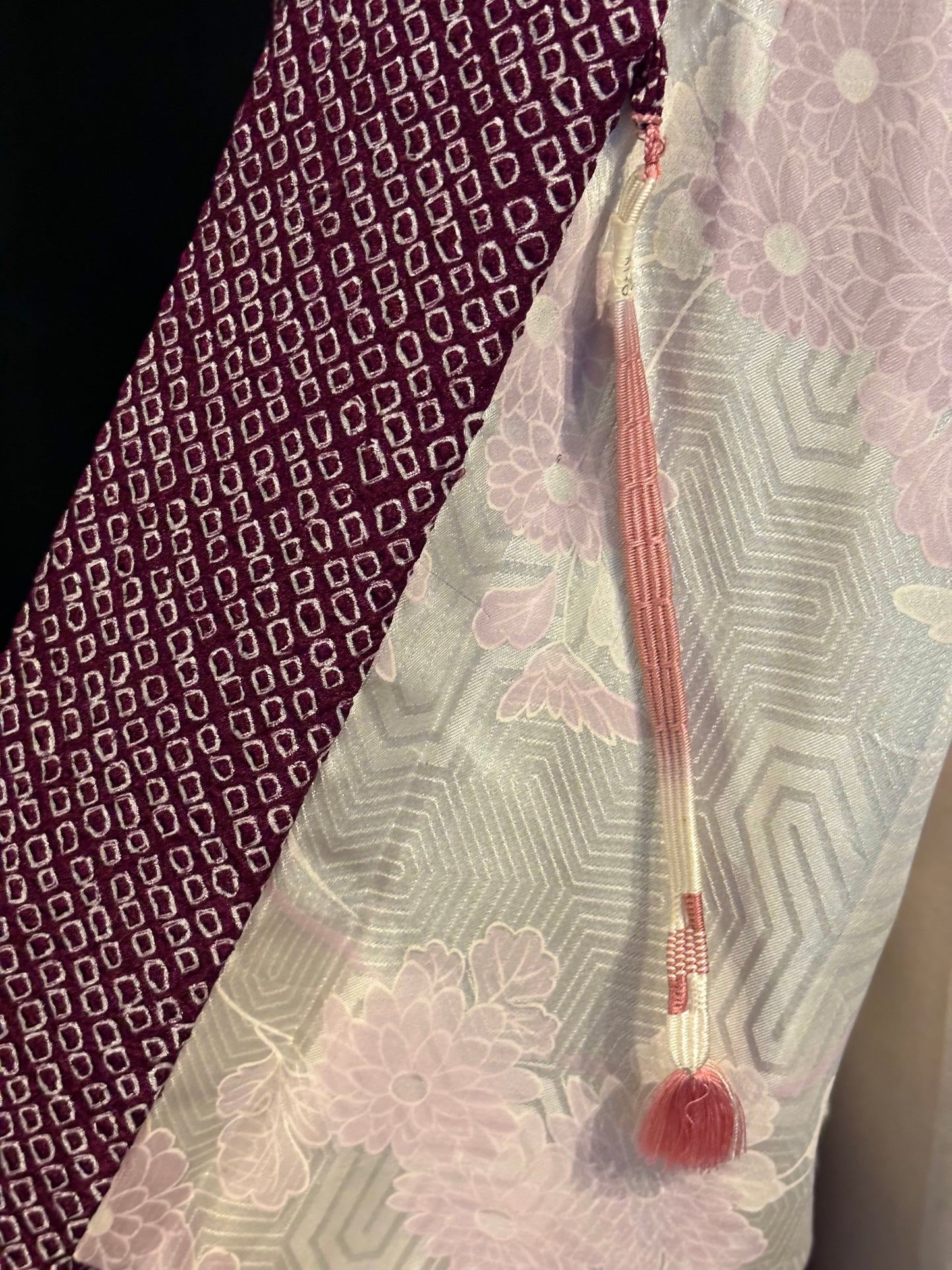 KIMONO VINTAGE japonês shibori curto