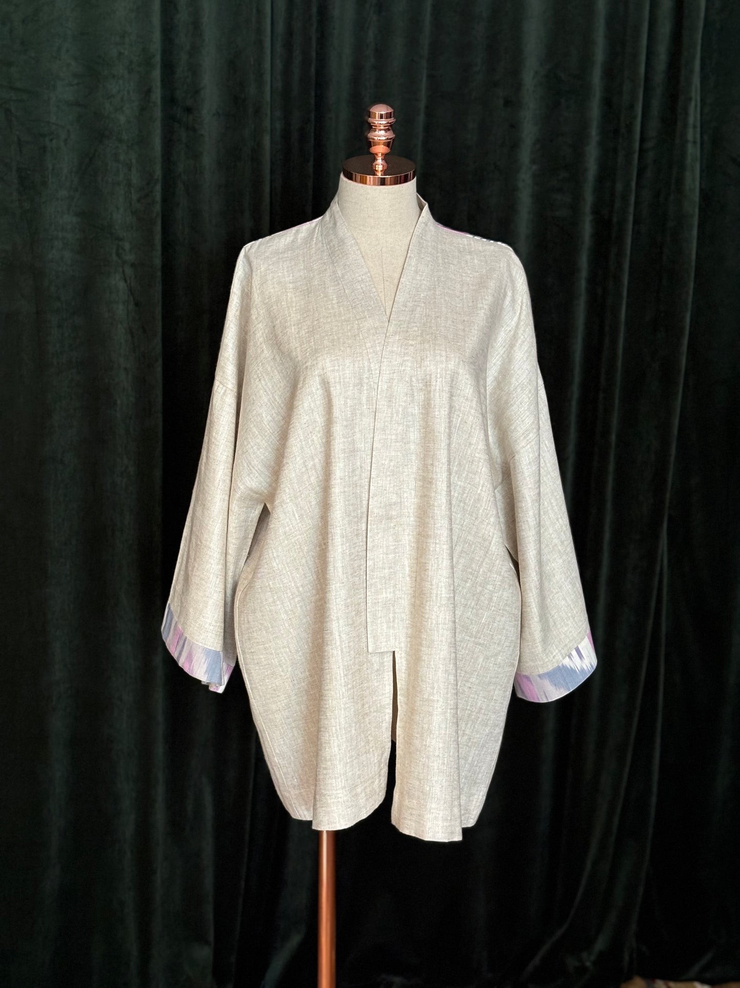 Kimono linho e ikat USBEKI off