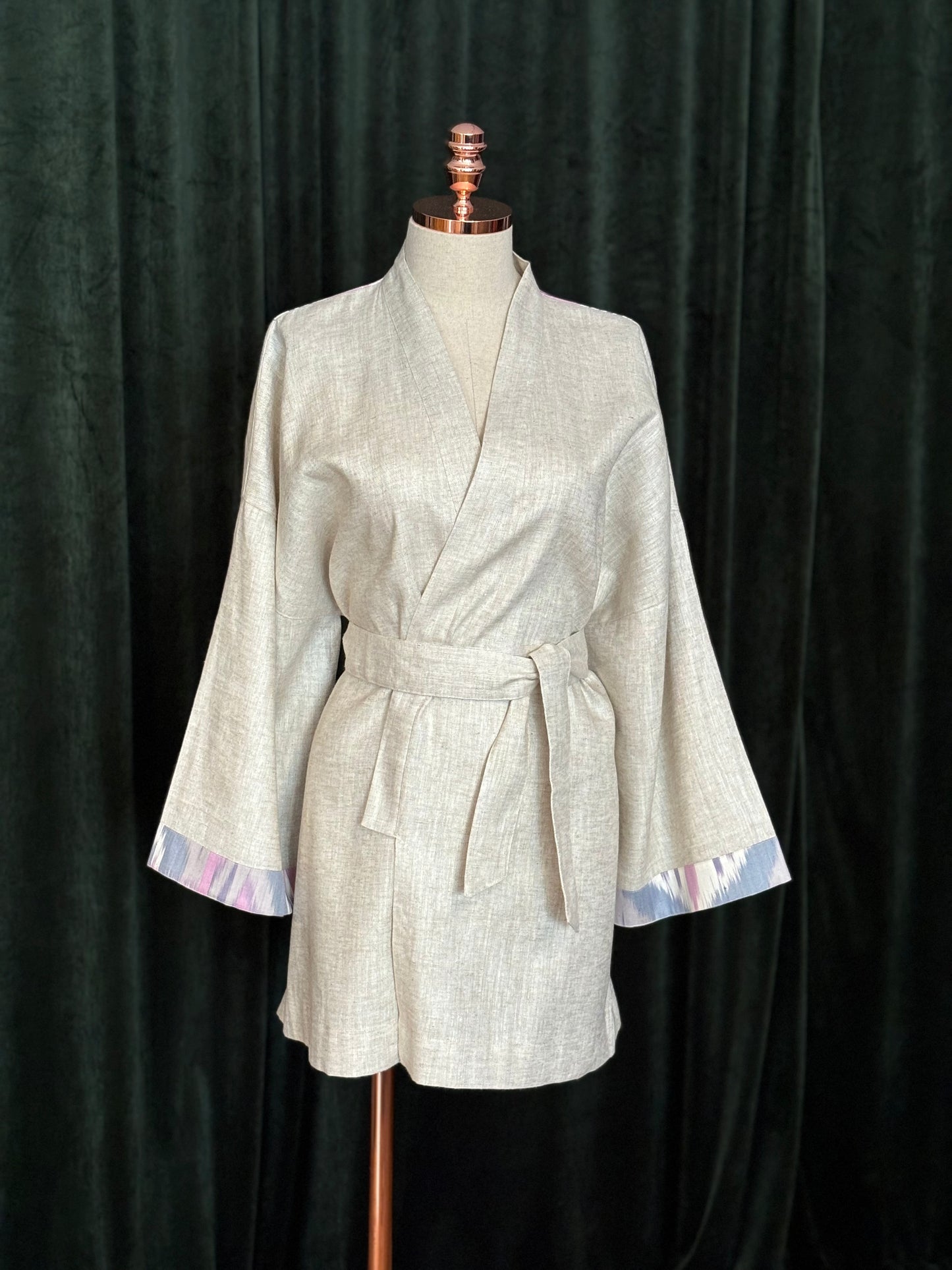 Kimono linho e ikat USBEKI off