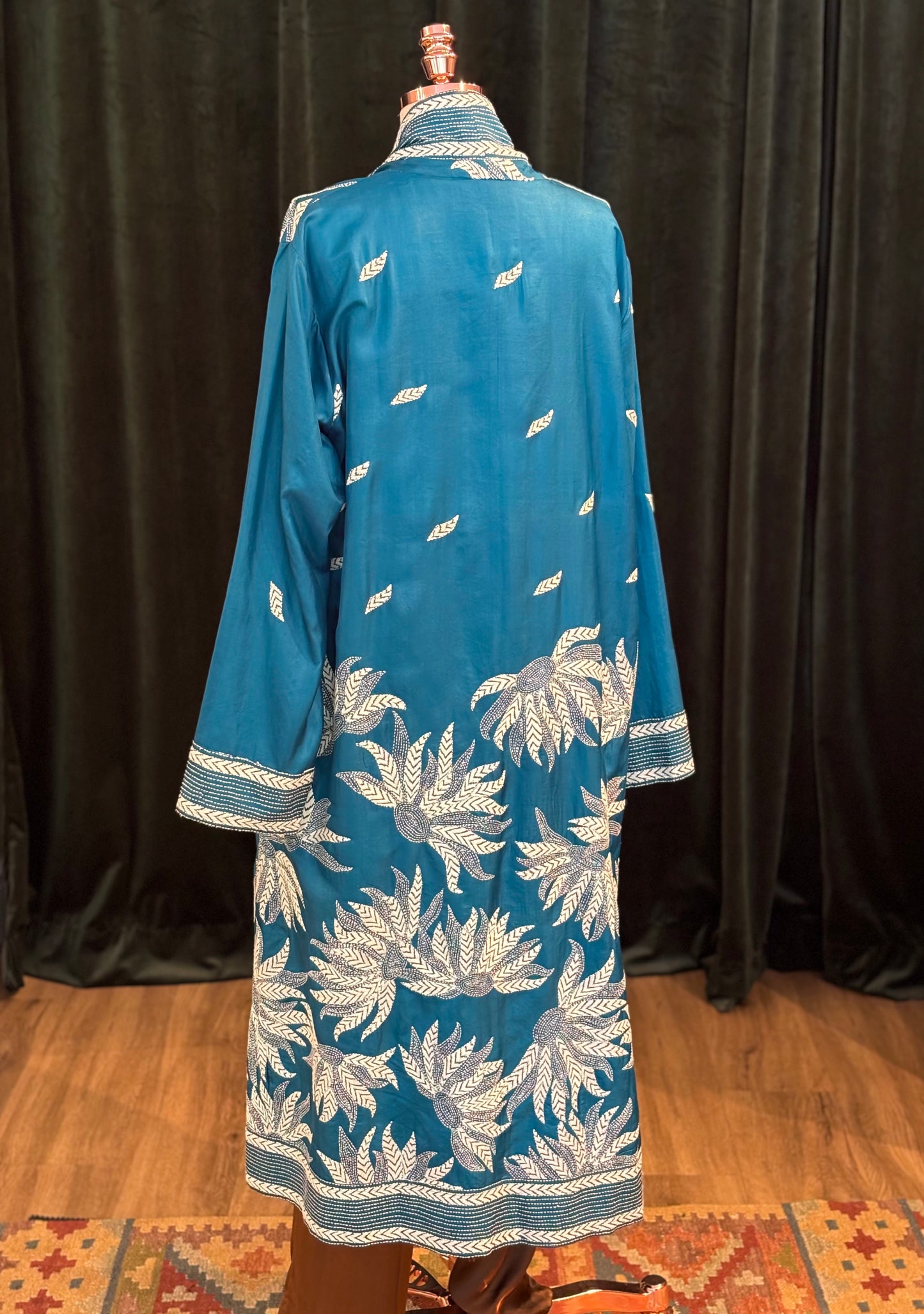 Overcoat KHANTA Marigold azul petróleo