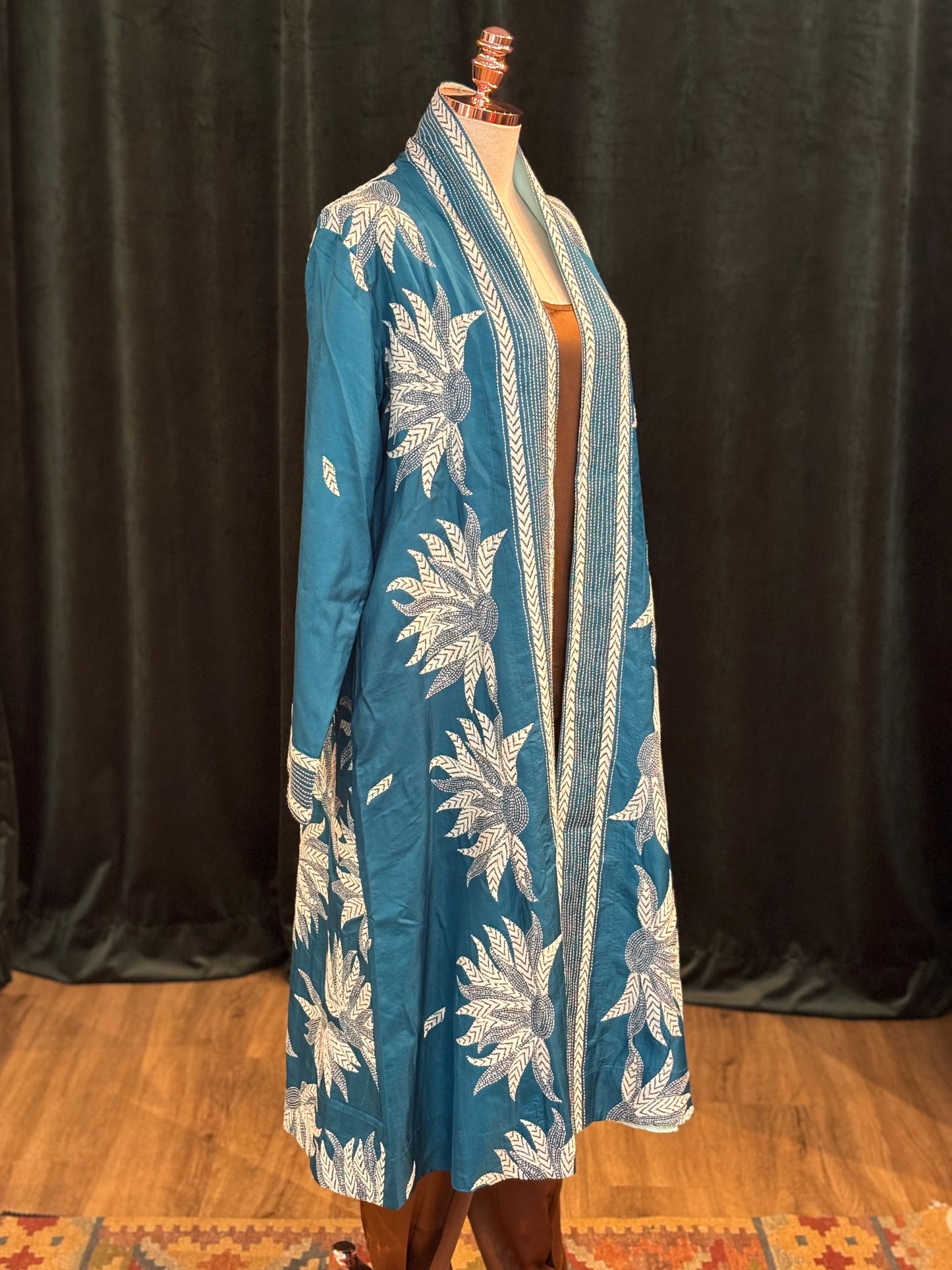 Overcoat KHANTA Marigold azul petróleo