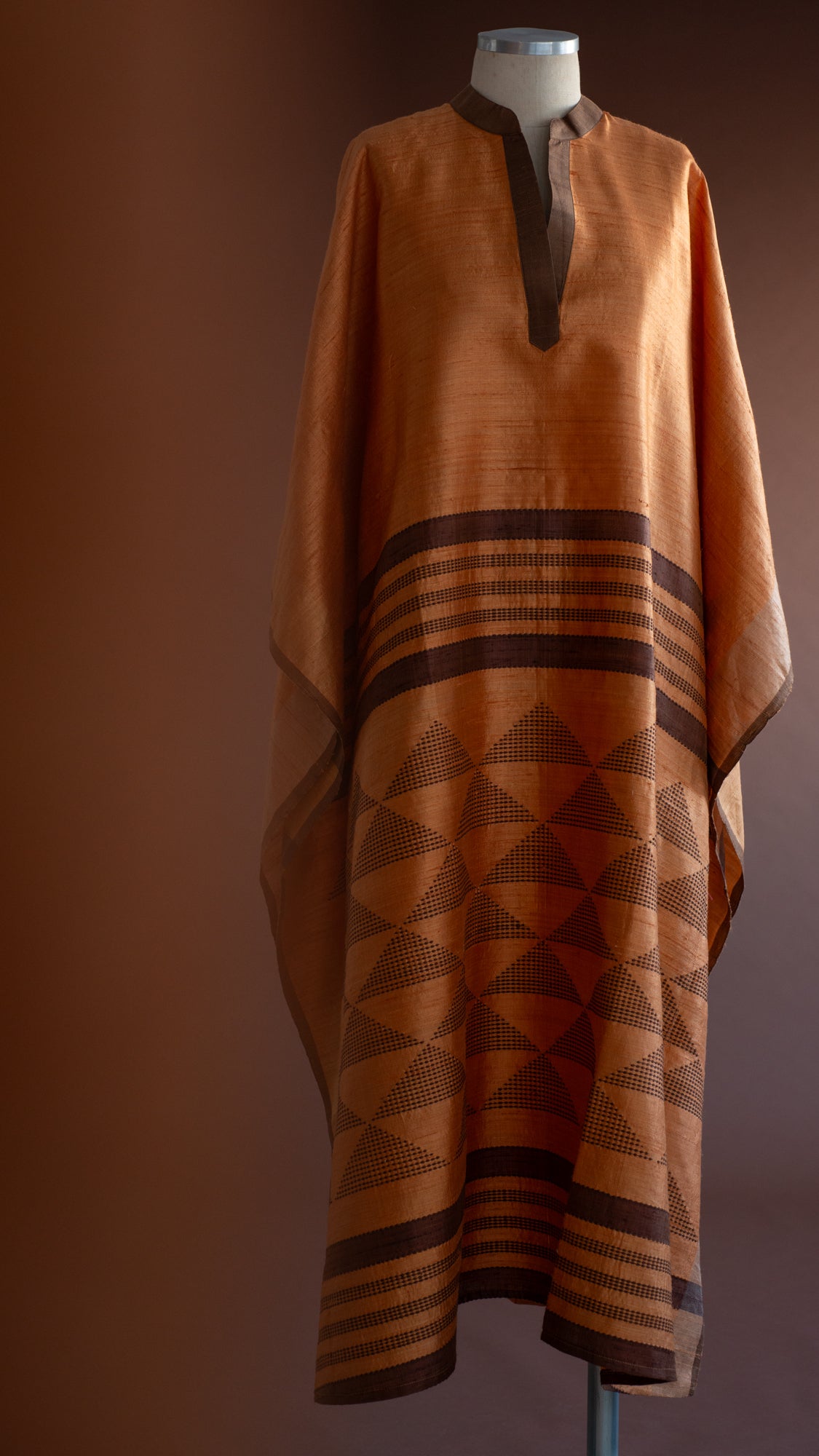 Kaftan El Fenn tussar silk ocre