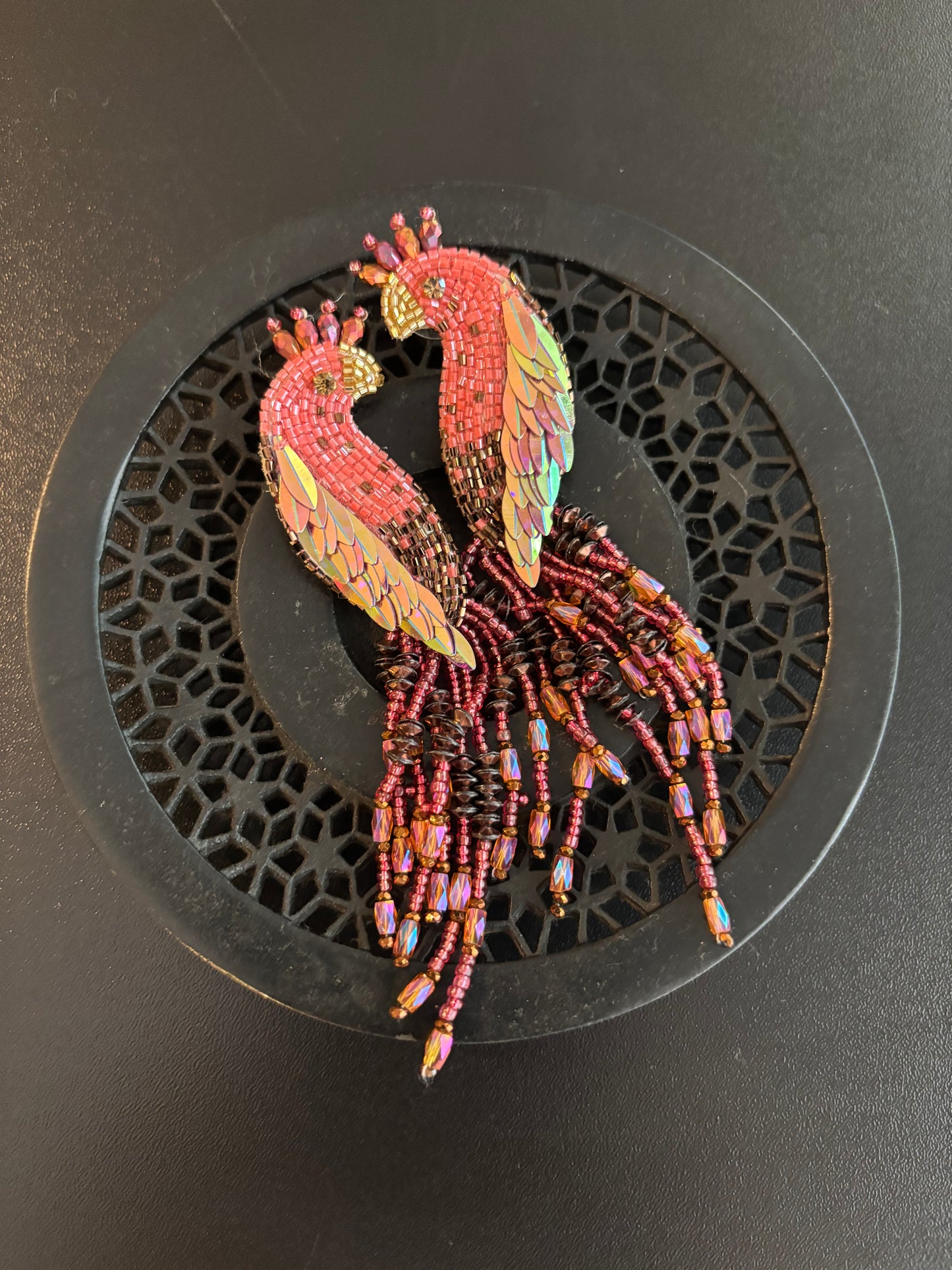 Brinco Peackok Rosa