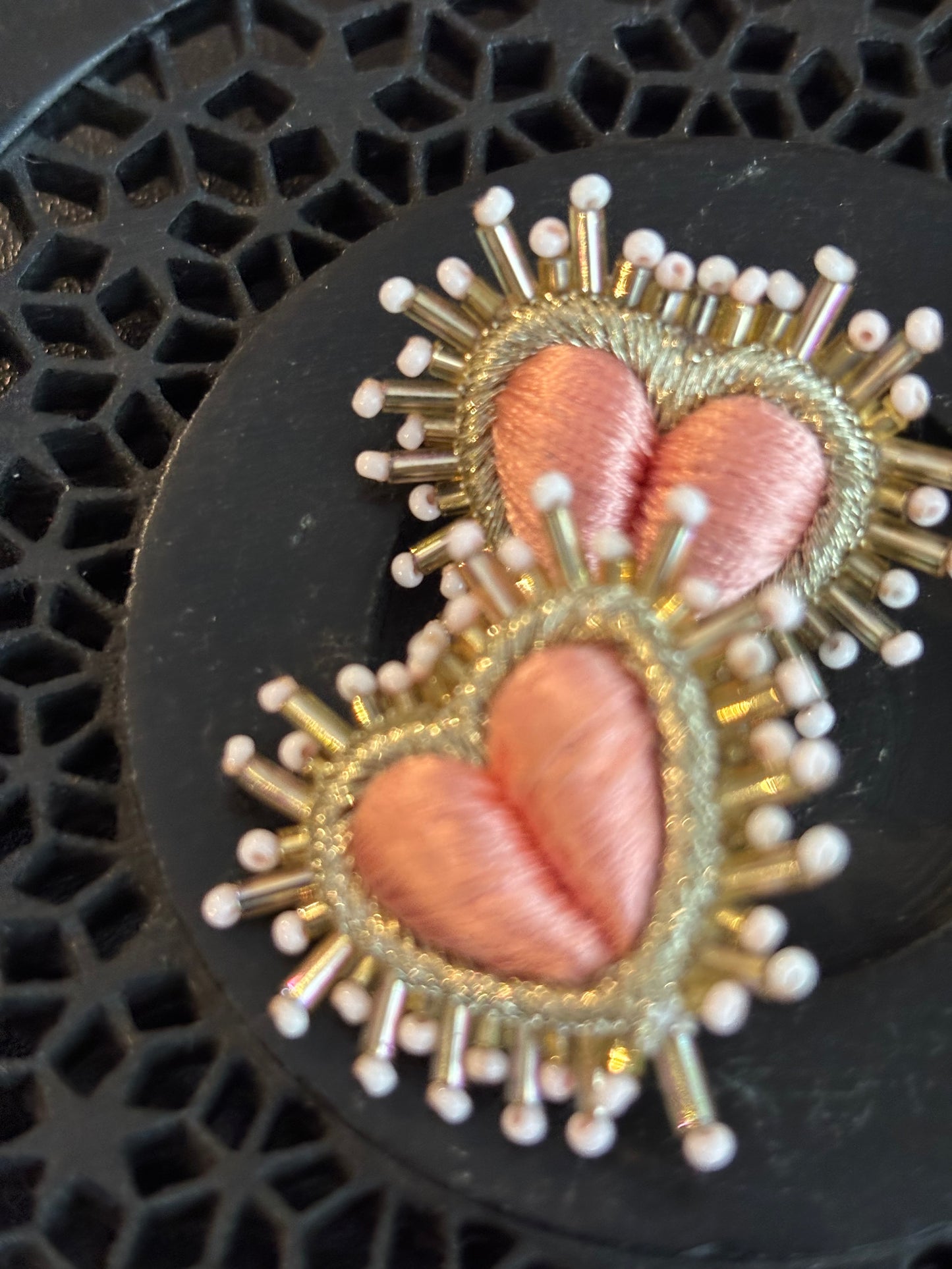 Brinco Sparkle Heart rosa by Olivia Dar