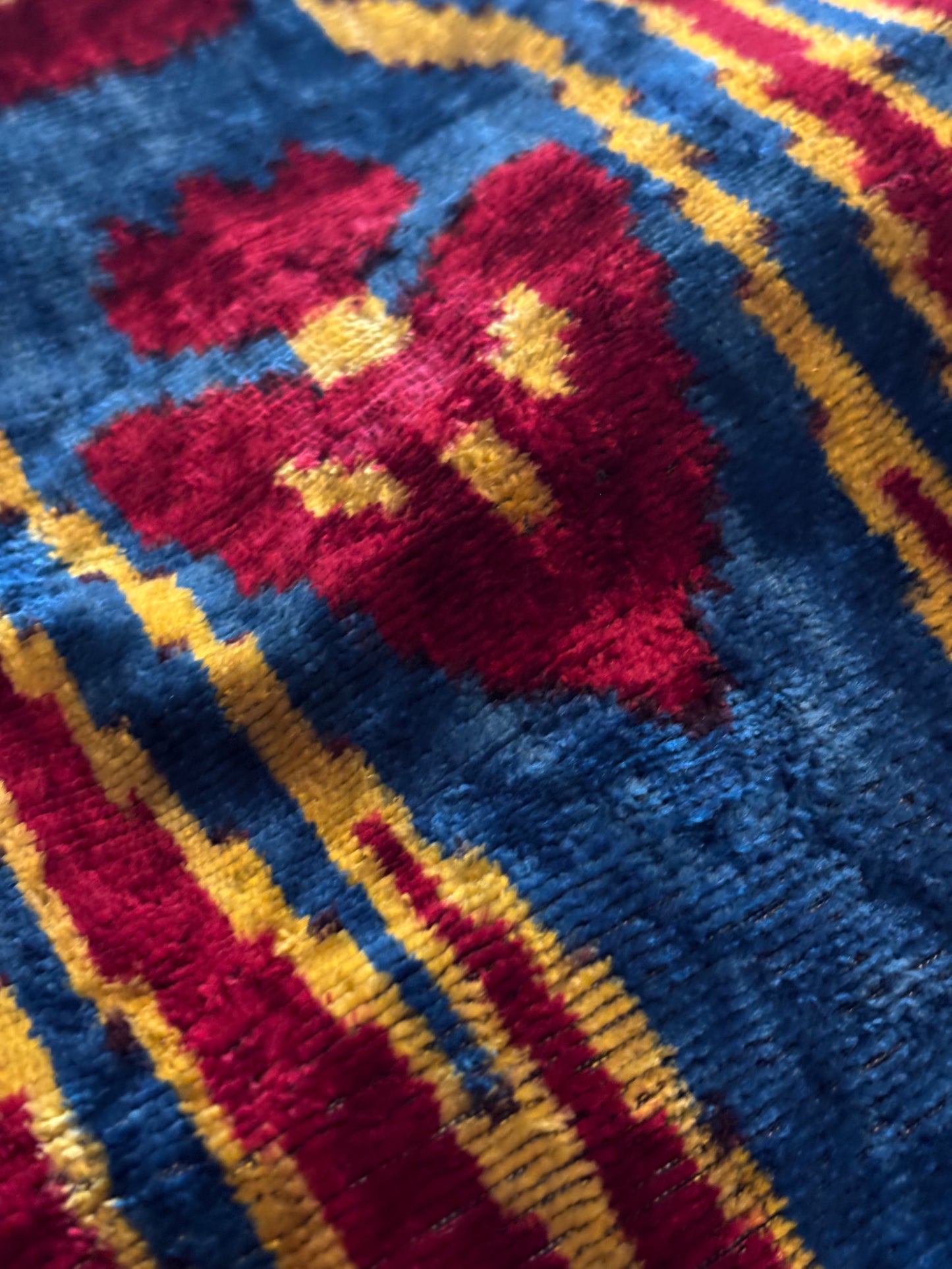 Kimono USBEKI silk & velvet carmim