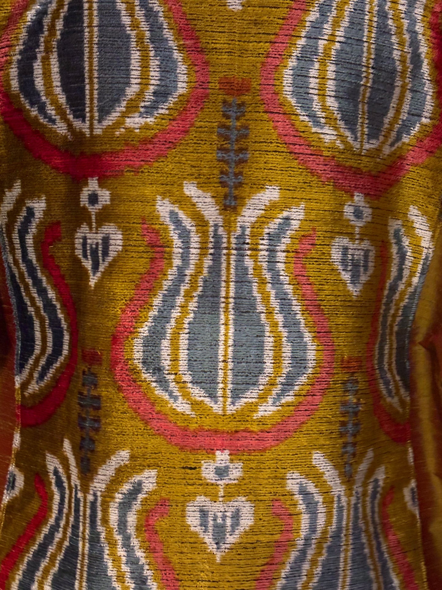 Kimono USBEKI silk & velvet mostarda