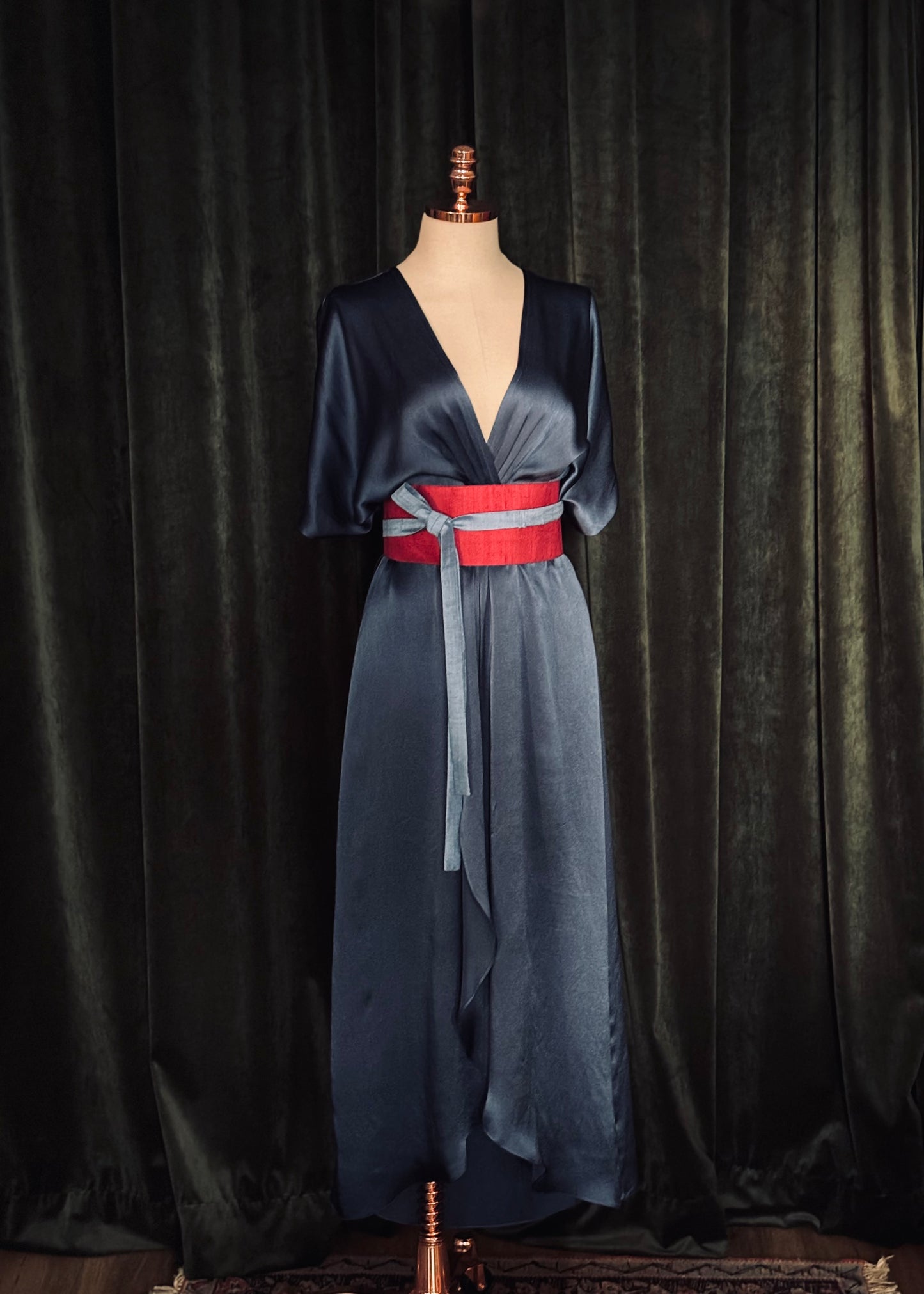 Vestido ATHENA seda navy