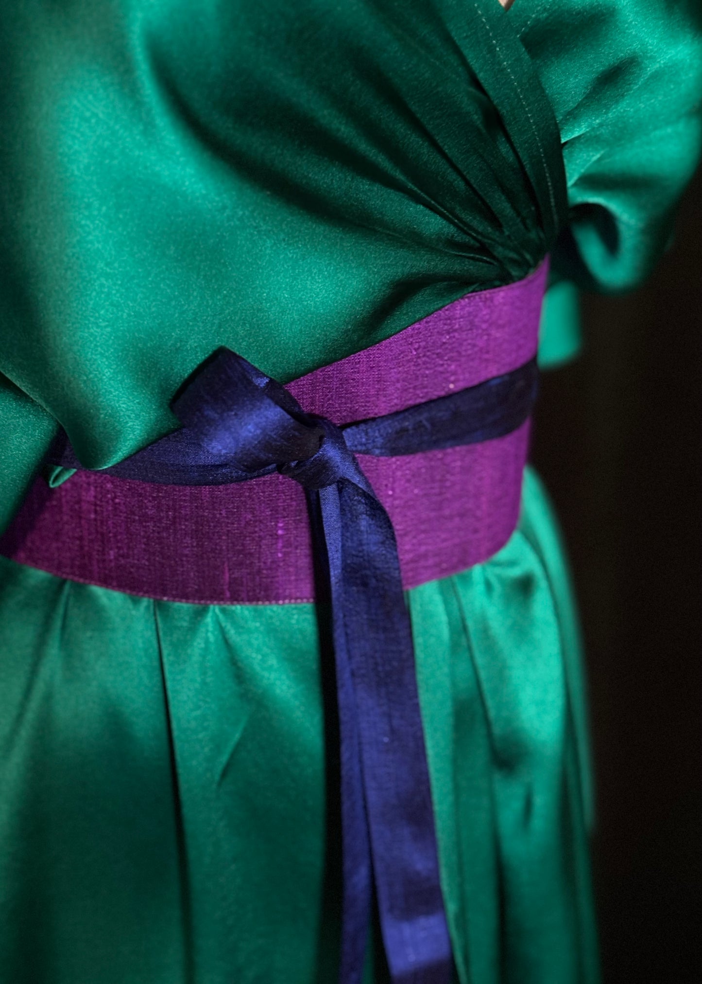 Cinto OBI verde/roxo