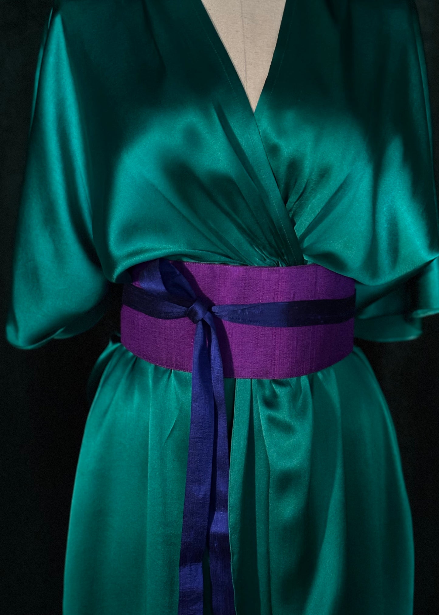 Cinto OBI verde/roxo