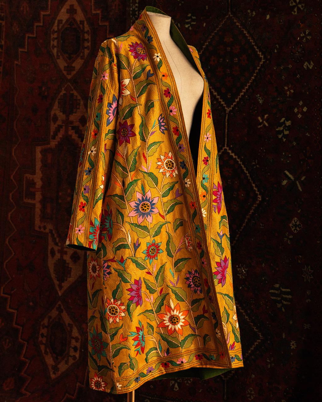 Overcoat KANTHA floral dijon