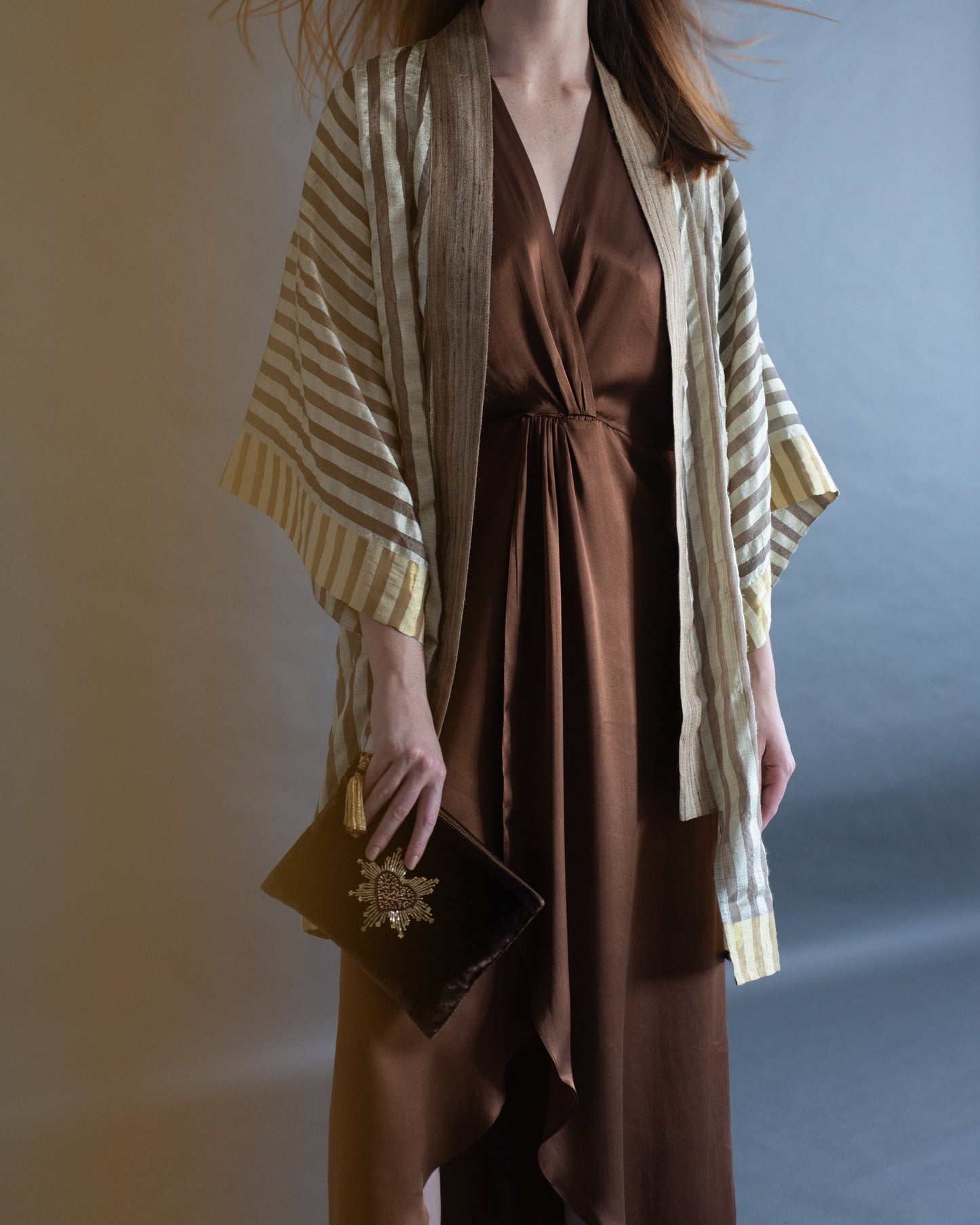 Kimono STRIPES Seda Tussar