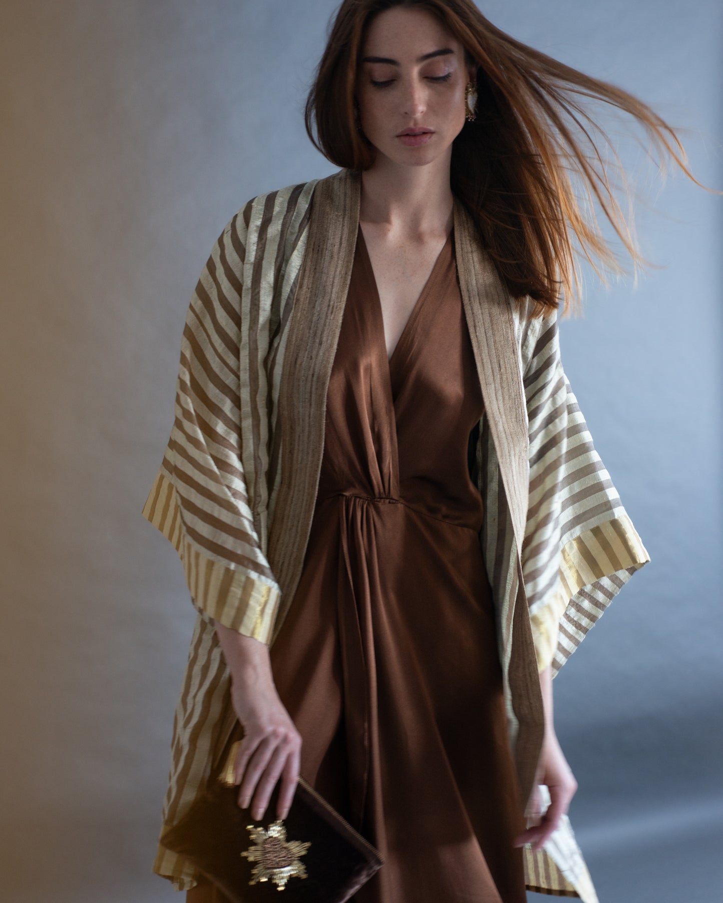 Kimono STRIPES Seda Tussar
