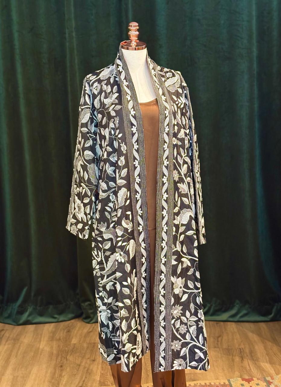 Overcoat KHANTA Bordado árvore da vida