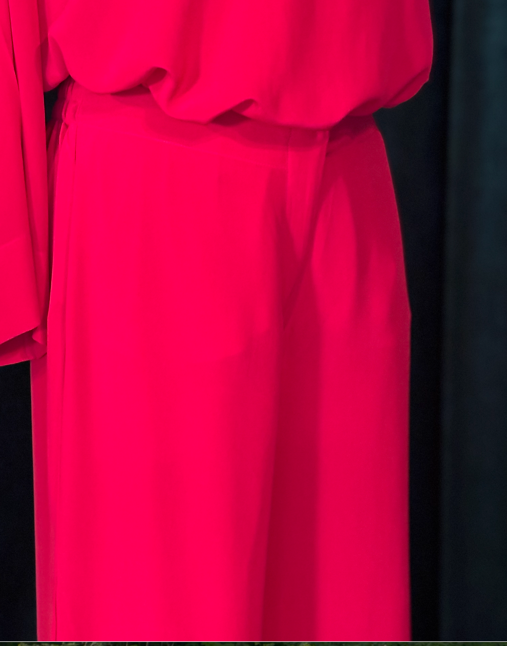 Calça PALLAZO seda vermelho