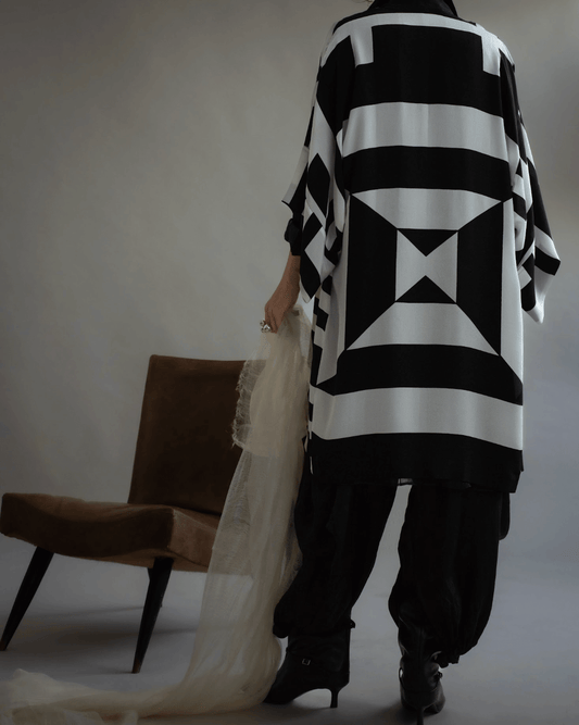 KIMONO GEOMÉTRIVO seda