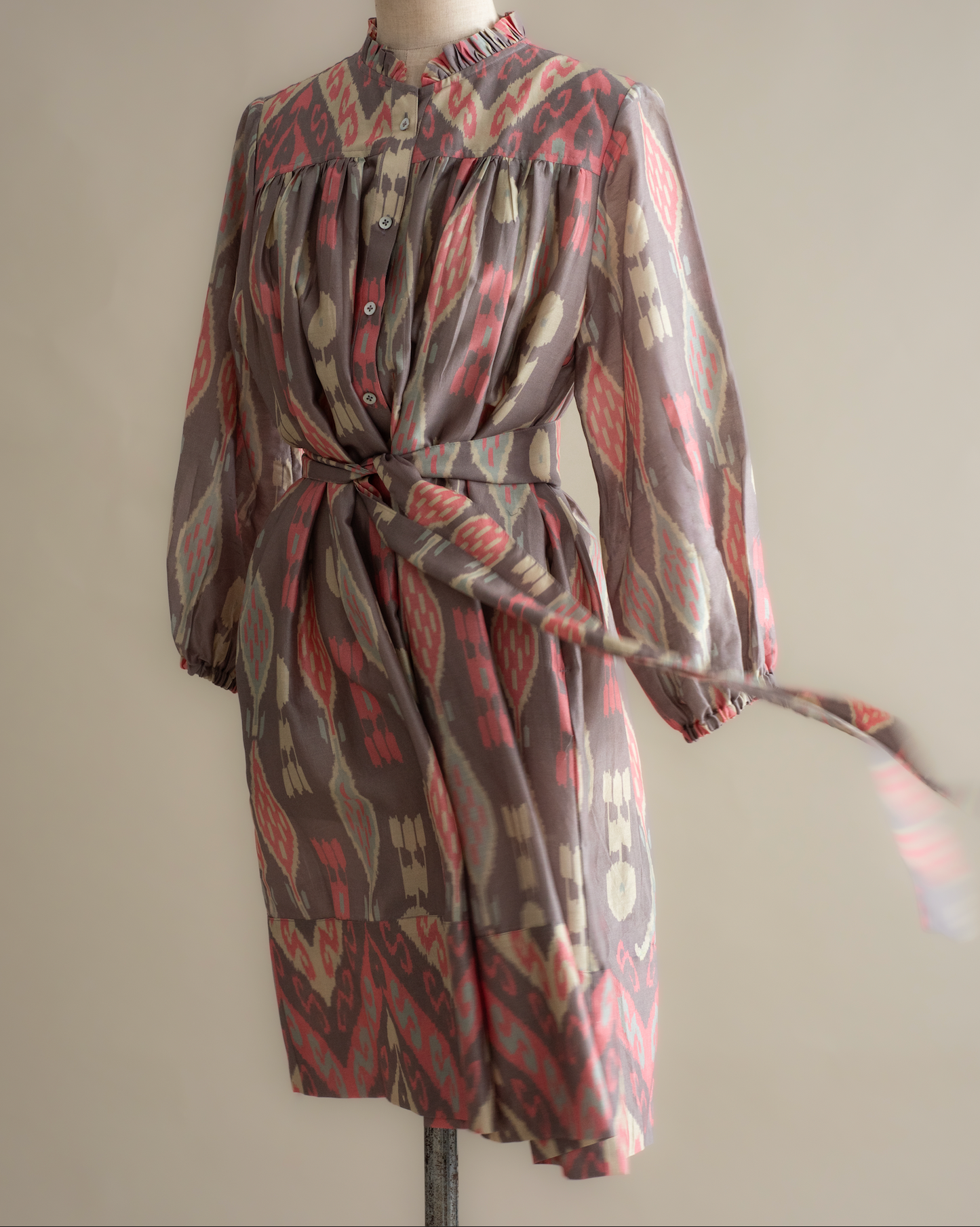 Dress BENARAS chanderi silk blush
