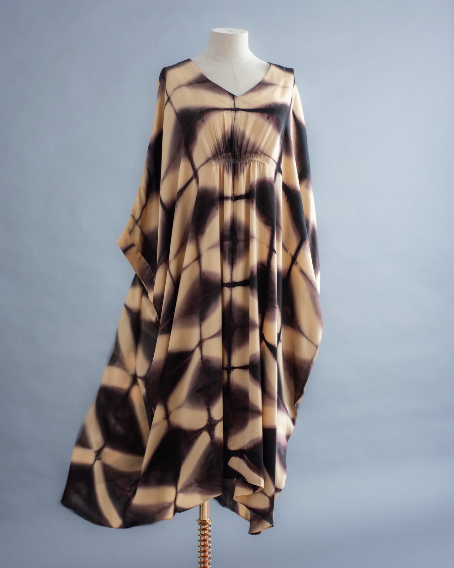 SHIBORI Kaftan marrom