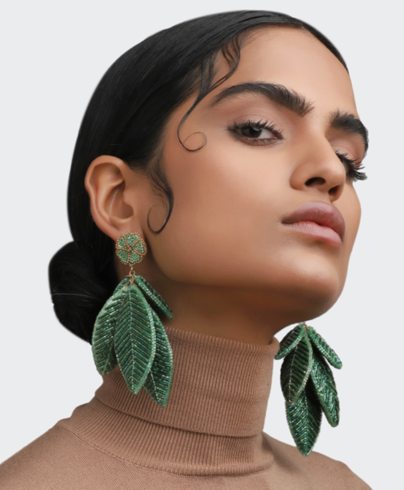 Brinco FOLHAS verde  by Olivia Dar