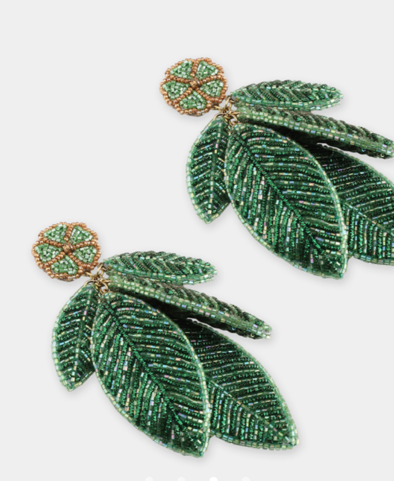 Brinco FOLHAS verde  by Olivia Dar