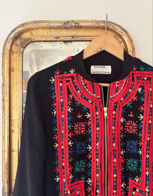 Bomber Baluchi by Olivia Dar preta