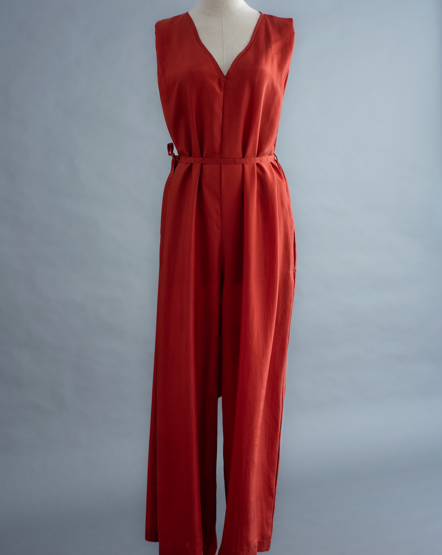 INDOCHINE silk habutai jumpsuit rust