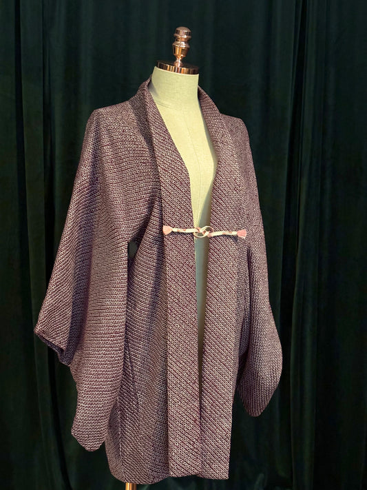 KIMONO VINTAGE japonês shibori curto