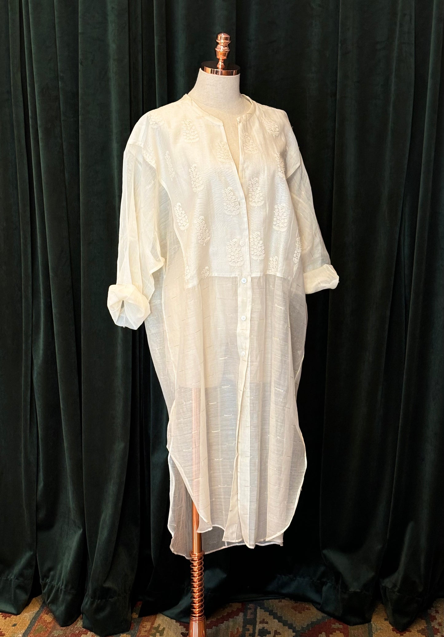 Chemise CHANDERI gold stripes