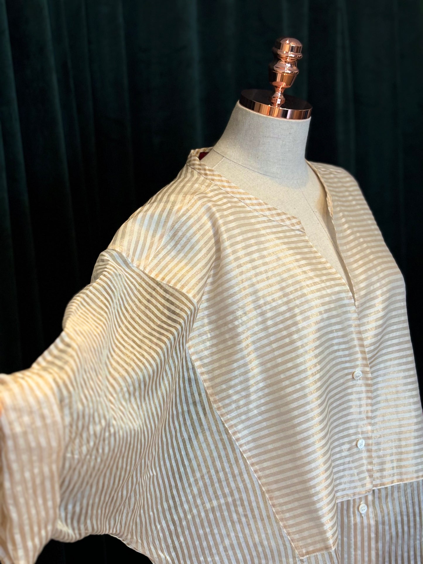 Chemise CHANDERI gold stripes
