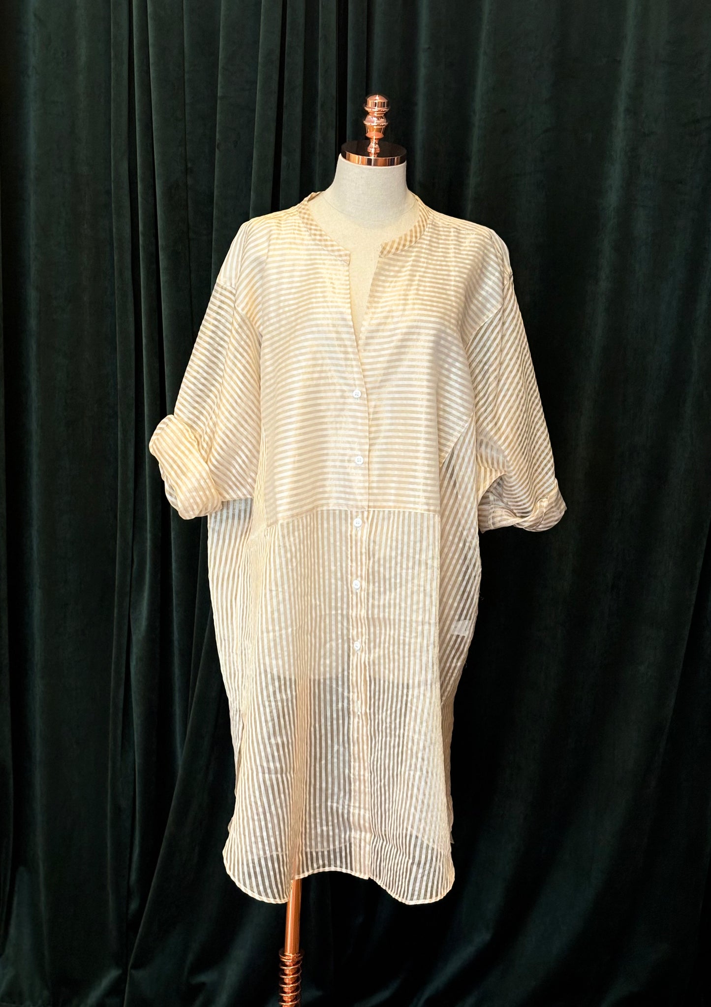 Chemise CHANDERI gold stripes
