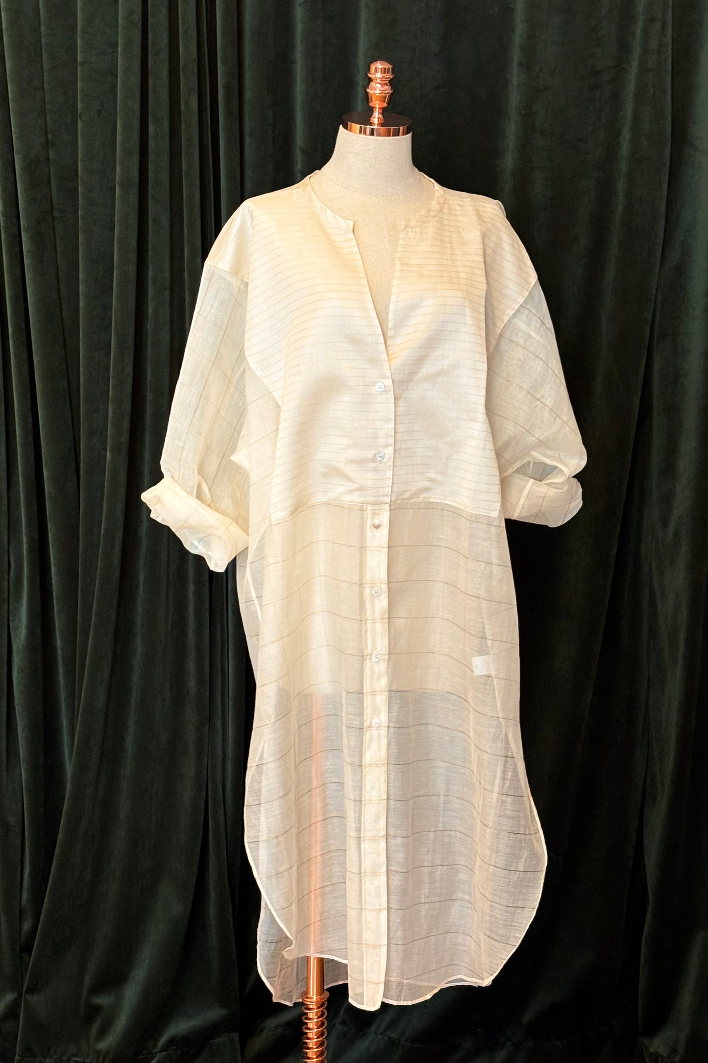 Chemise CHANDERI gold stripes