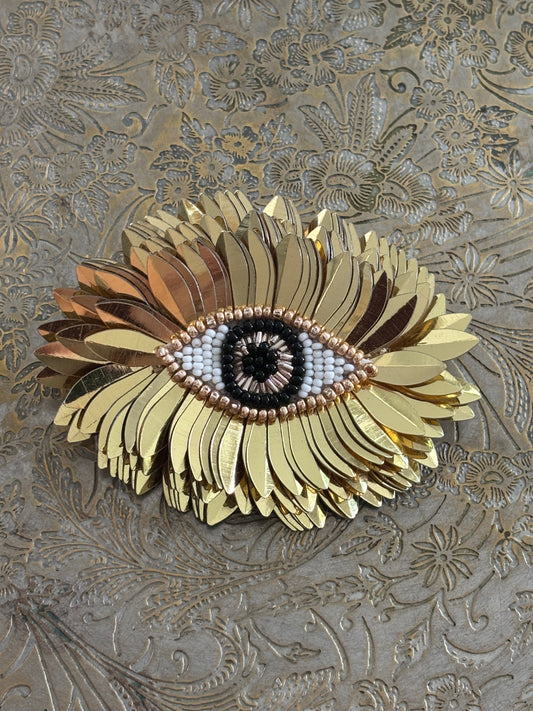 Broche Olivia dar OLHO DE TINOS dourado