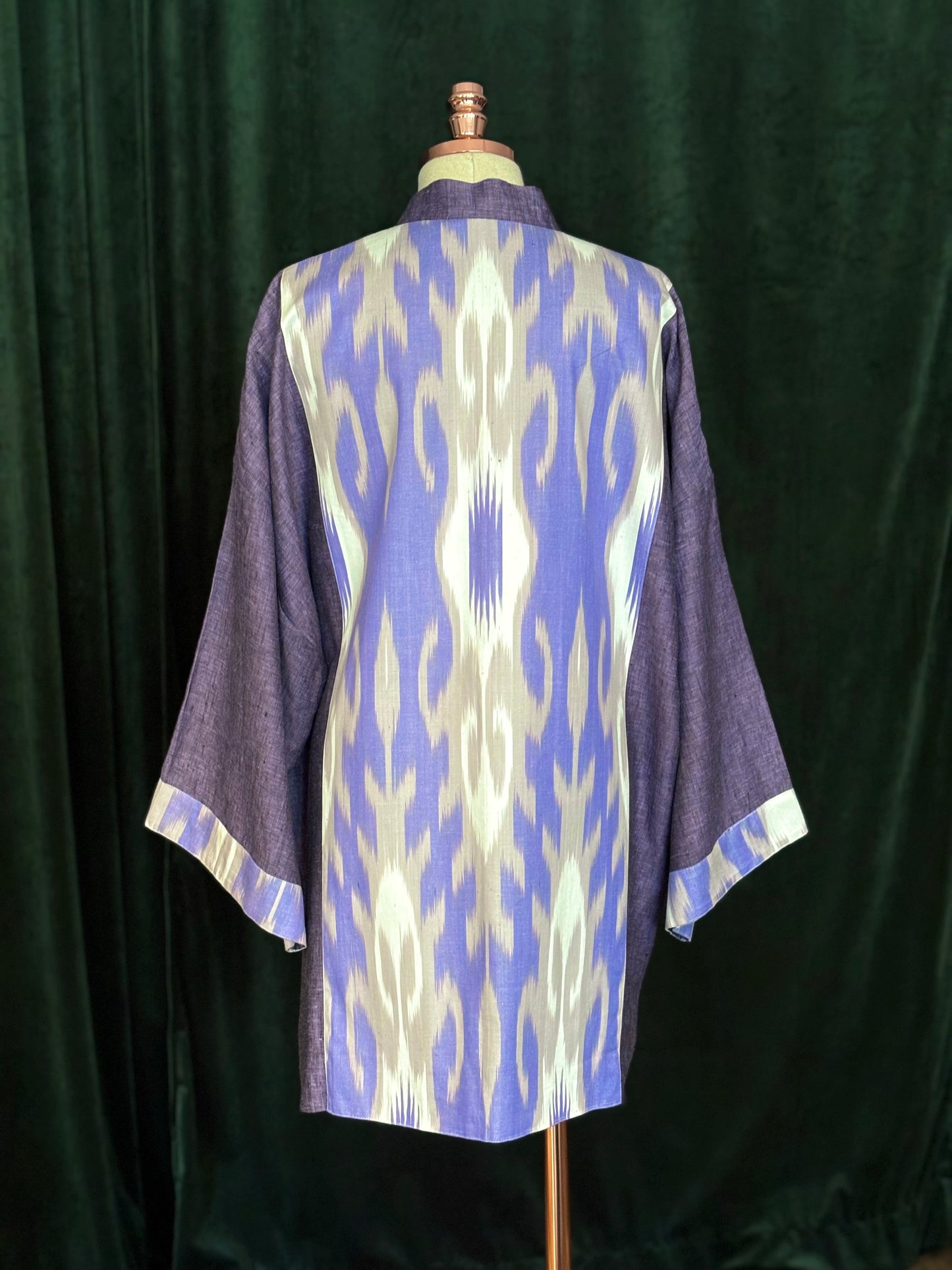 Kimono  IKAT USBEKI linho púrpura