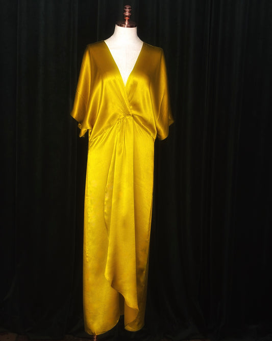 Vestido ATHENA seda pura ambar