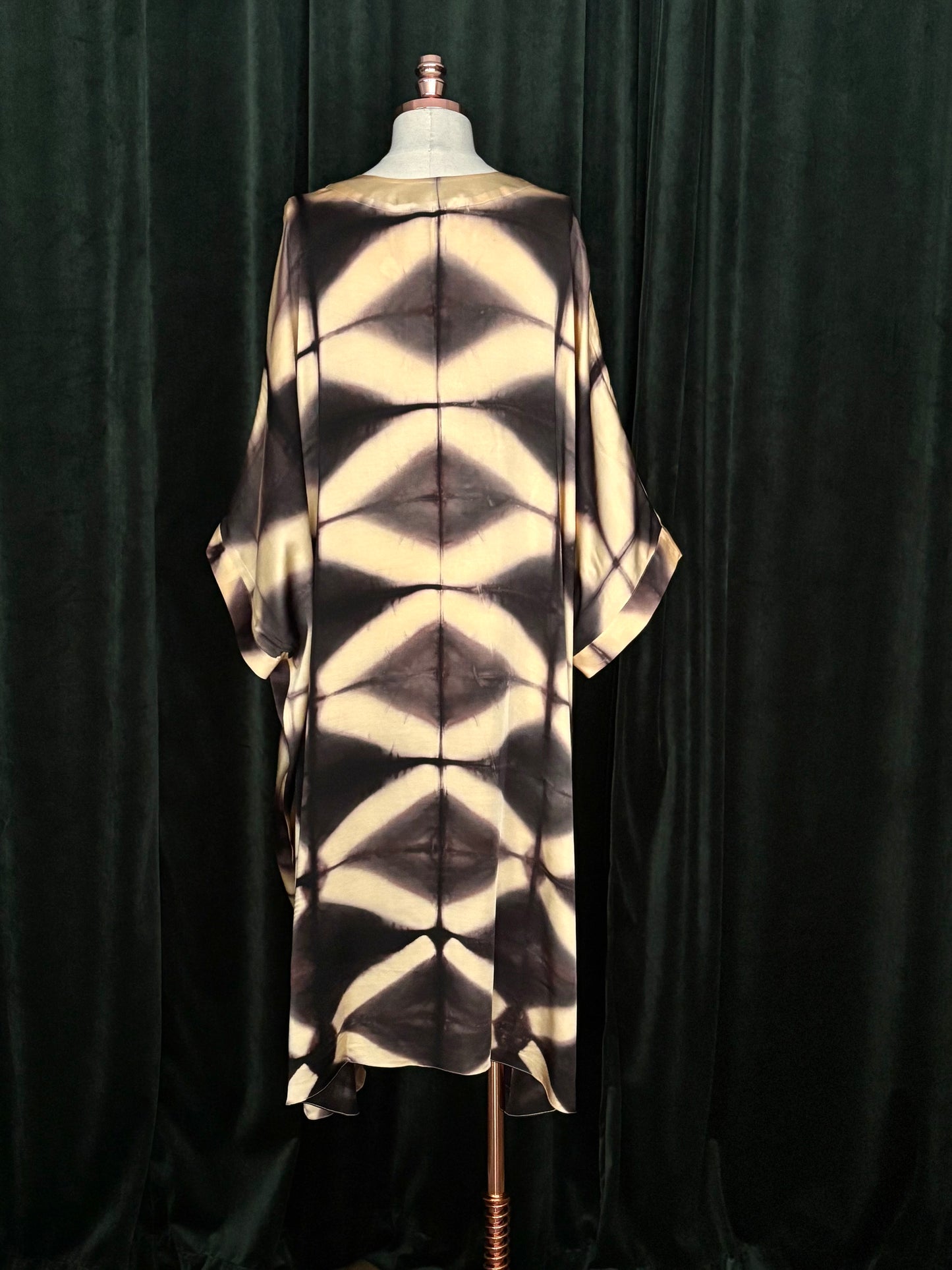 SHIBORI Kaftan marrom