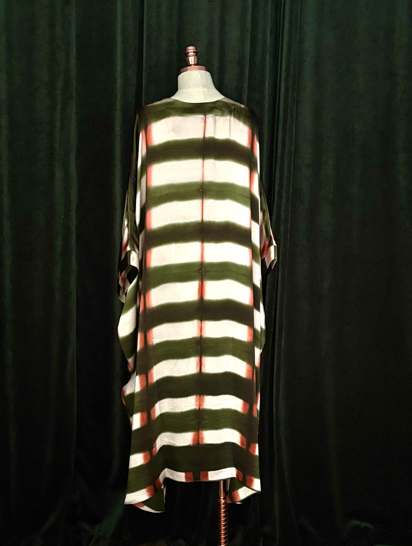 SHIBORI Kaftan verde oliva