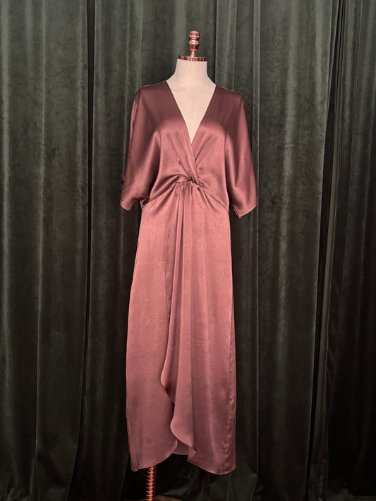 Vestido ATHENA seda mocca mousse