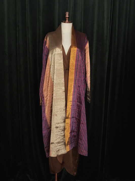 Overcoat BIKHANER bege, ocre e uva