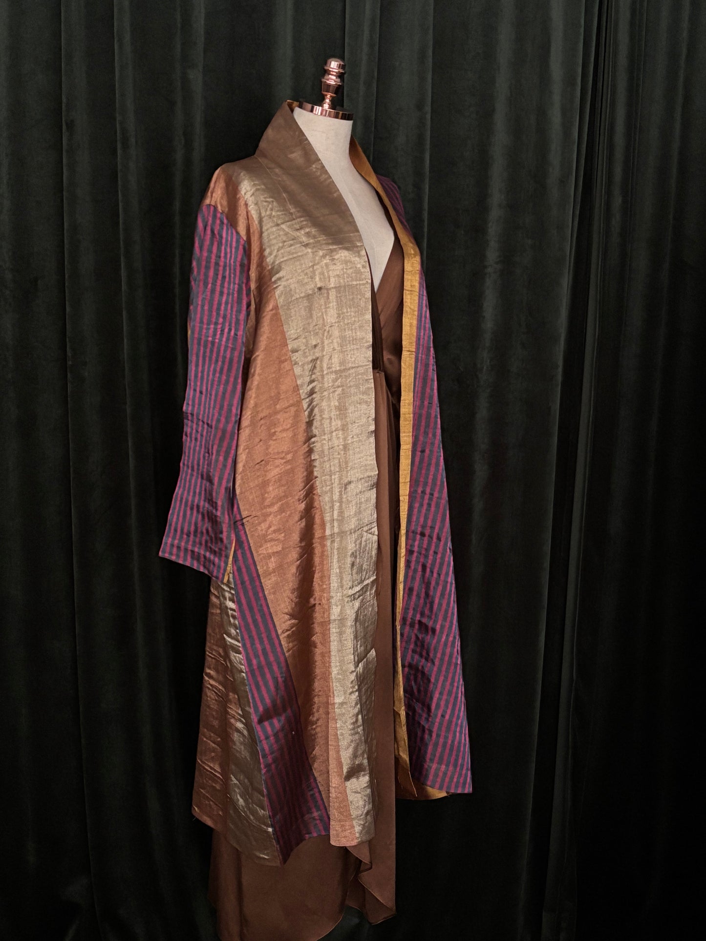 Overcoat BIKHANER bege, ocre e uva